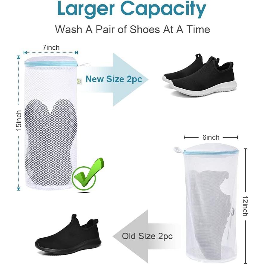 Bolsa de Lavado de Zapatos OTraki 2 Pack Malla 18x38cm