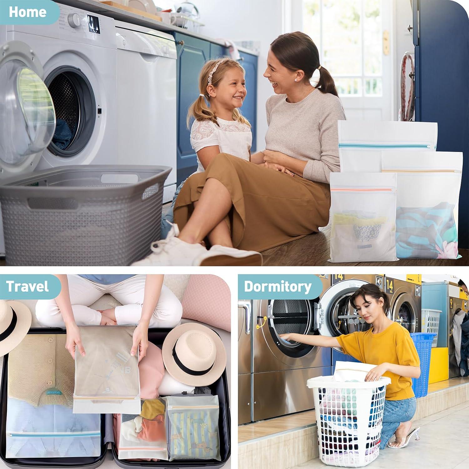 Bolsas de Lavandería de Malla RNOAFMU - 5 Piezas, 3 Tamaños