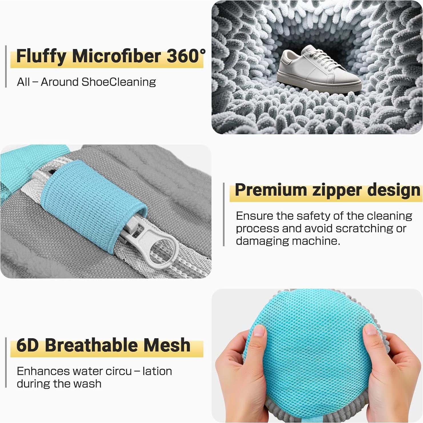 Bolsa de Lavado de Zapatos Reutilizable LGBS - Gris 5pc