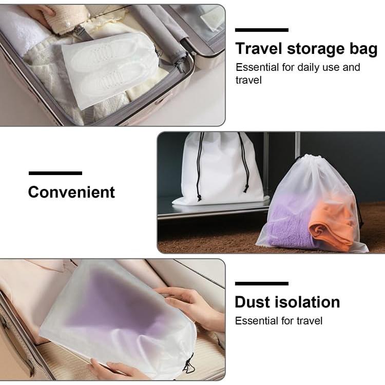 Bolsas para zapatos de viaje transparentes impermeables 2 piezas