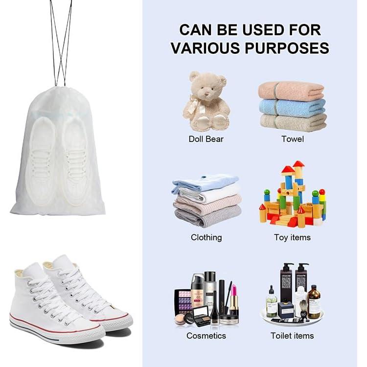 Bolsas para zapatos de viaje transparentes impermeables 2 piezas