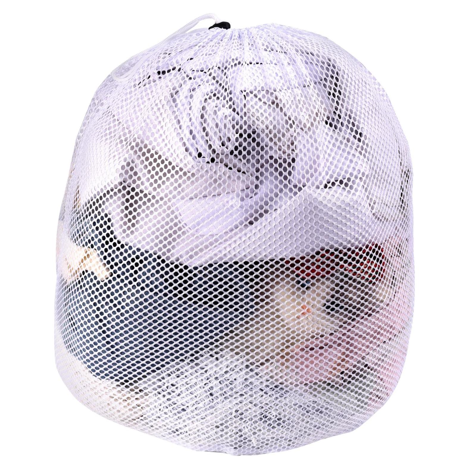 Bolsa de Lavandería de Malla BOXOB 50x60 cm Blanca Reutilizable