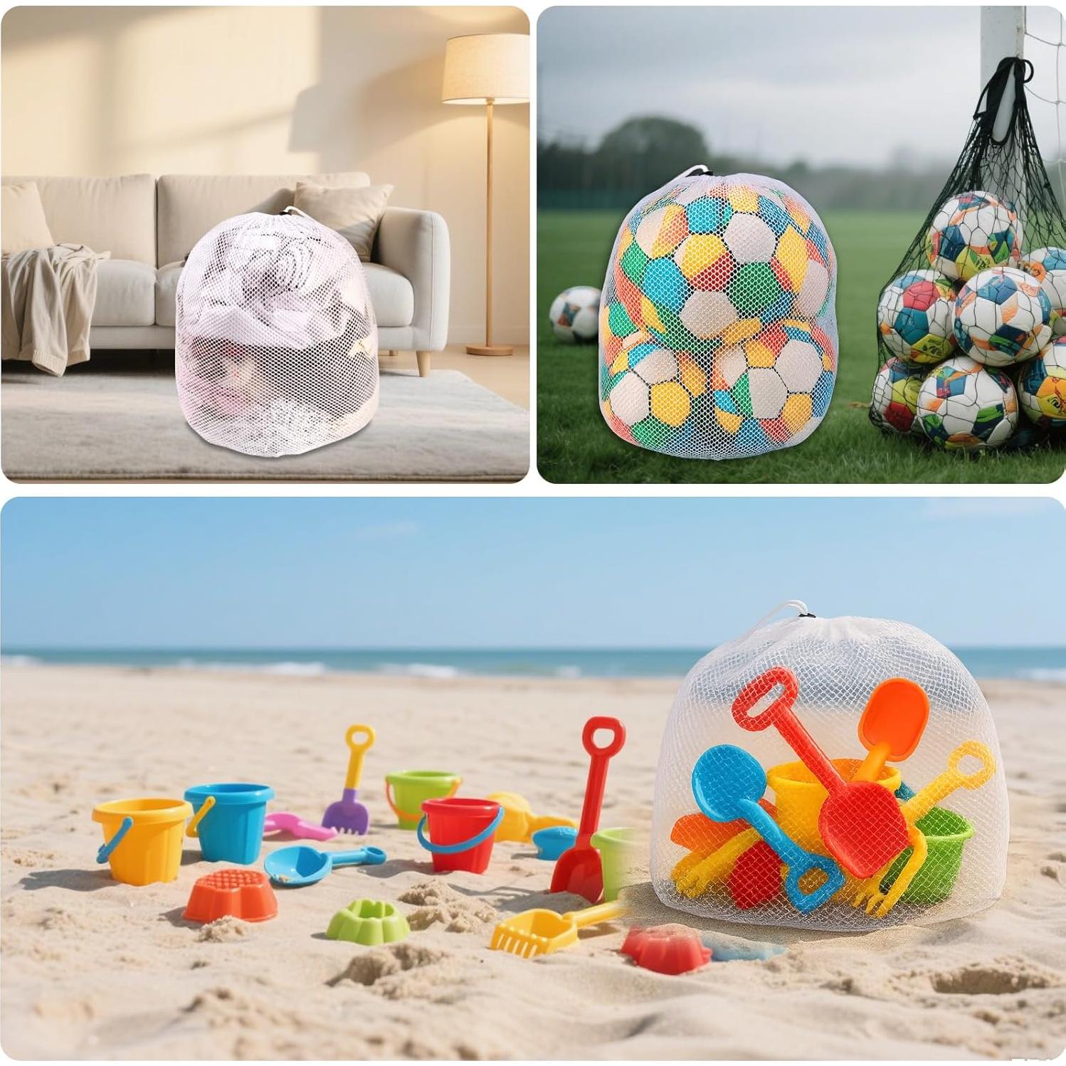 Bolsa de Lavandería de Malla BOXOB 50x60 cm Blanca Reutilizable