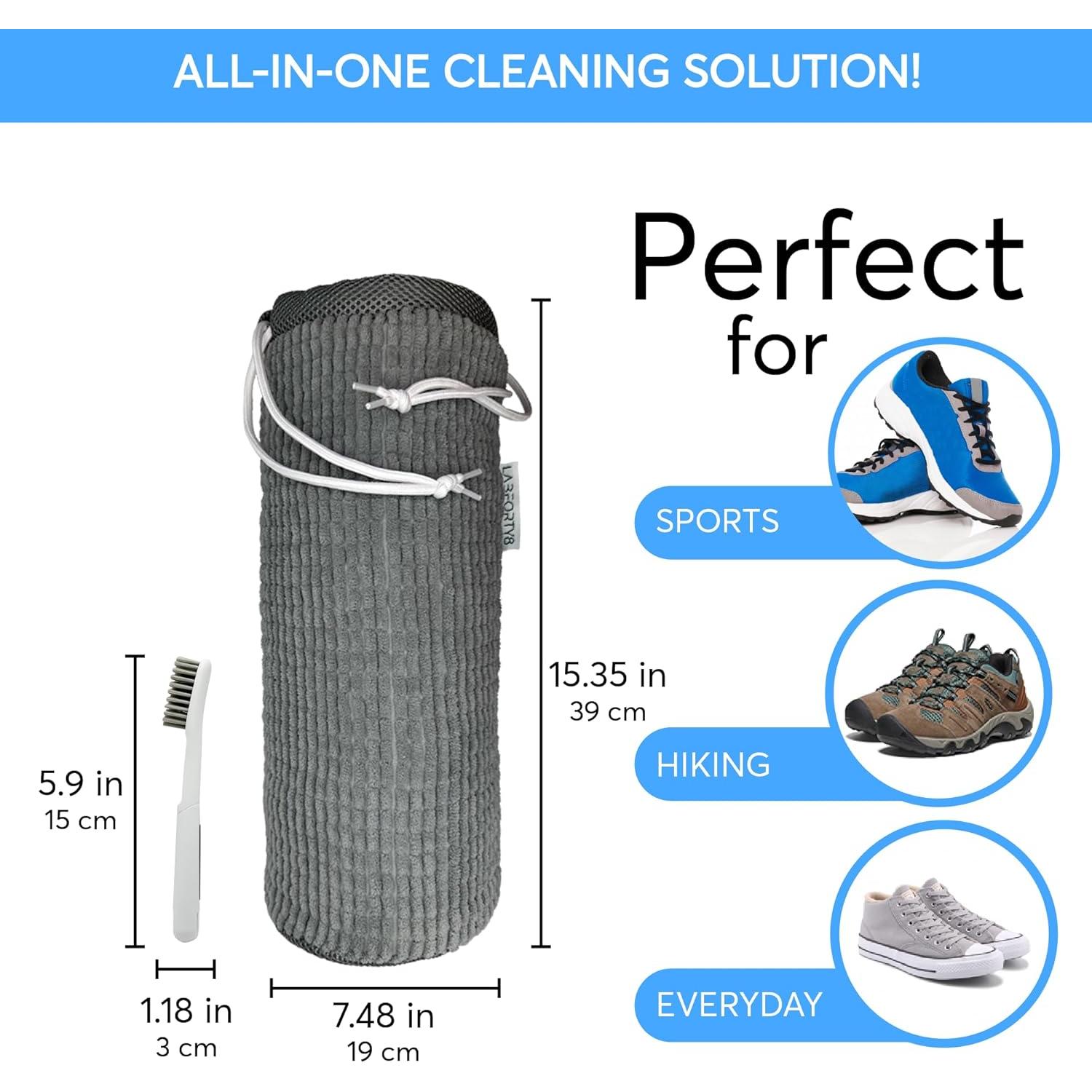 Bolsa de Lavado de Zapatos LABFORTY8 con Cepillo y Cierre de Cuerda