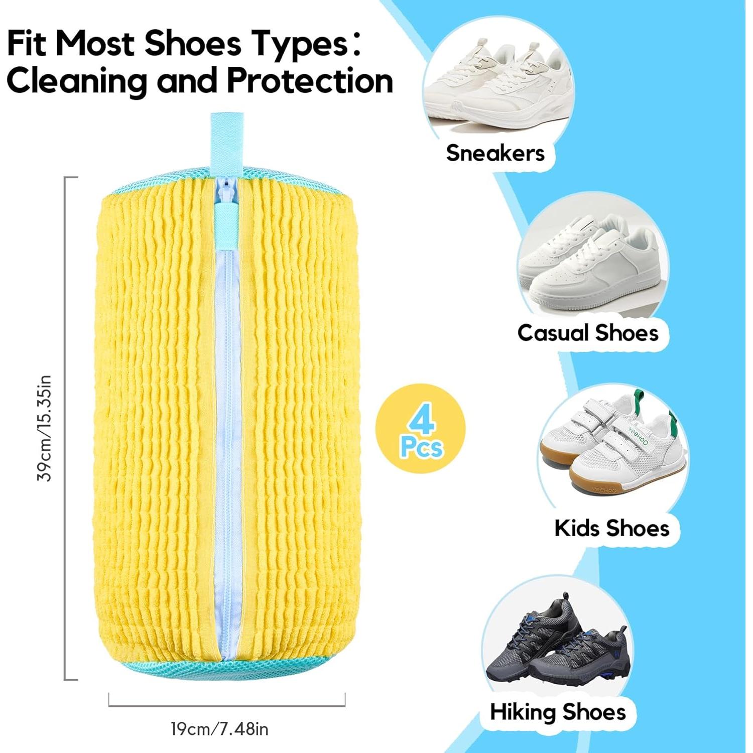 Bolsa de Lavado de Zapatos CinGiiCo 4 Pcs Ajustable 40x20 cm