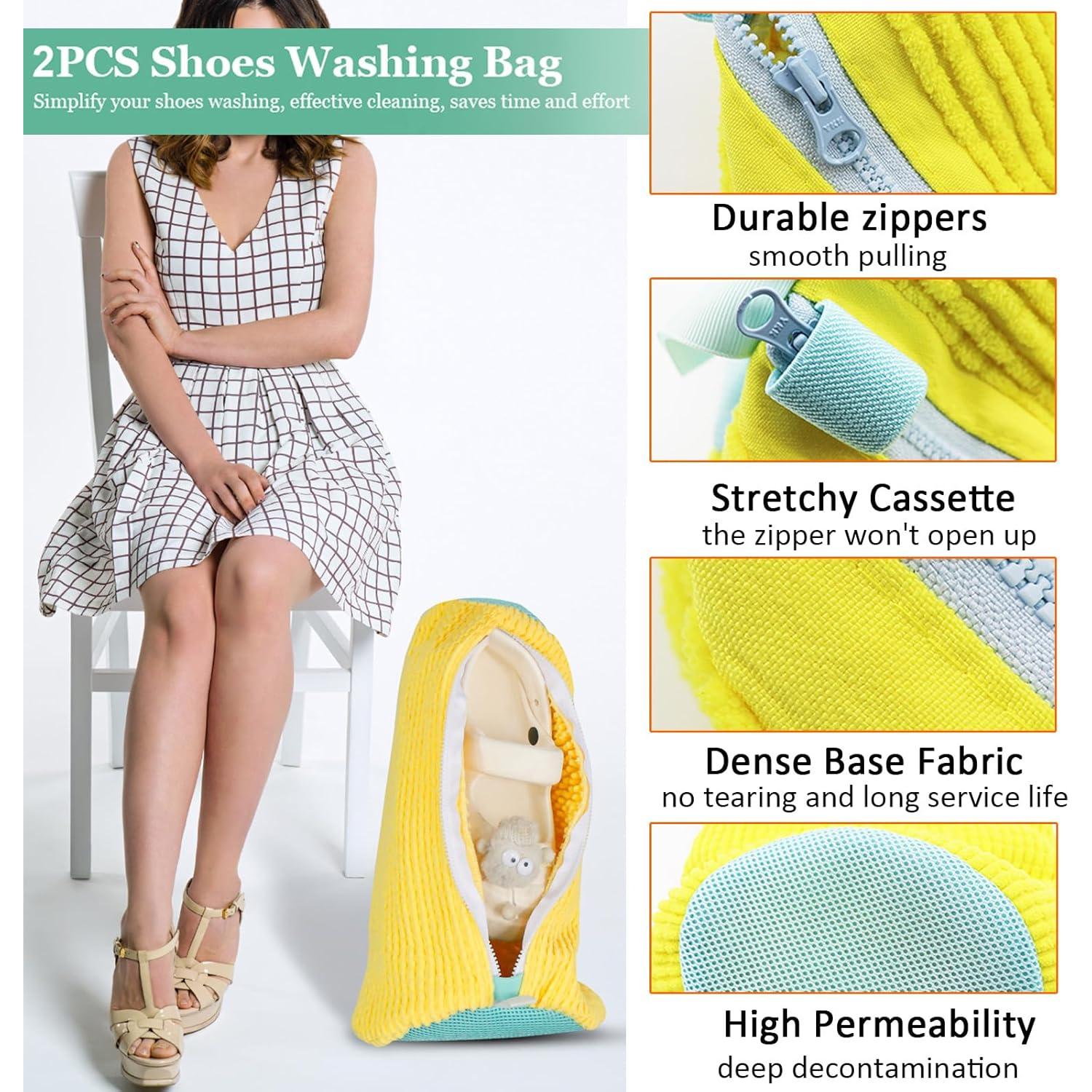 Paquete de 2 Bolsas de Lavado para Zapatos Swiftrans Amarillo