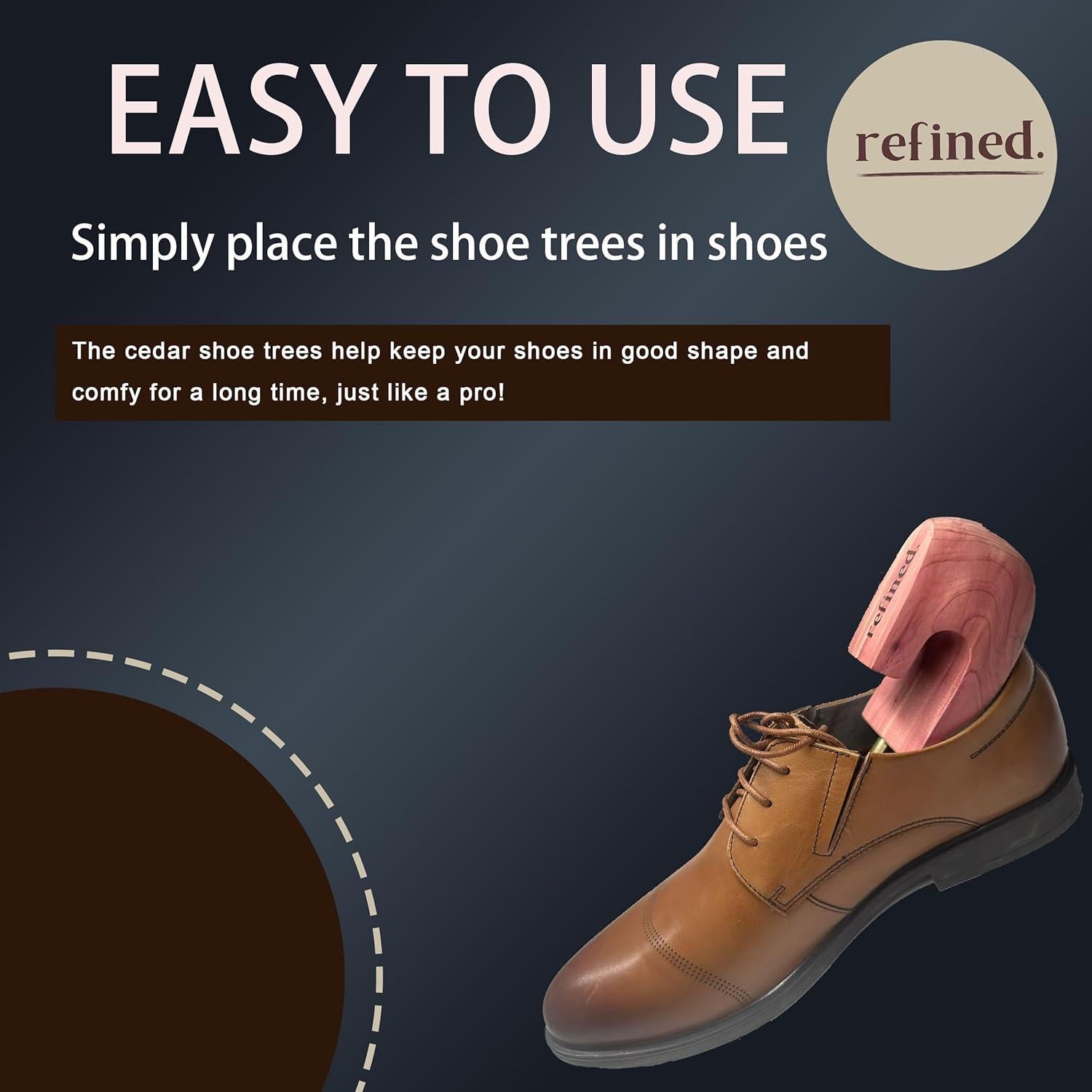 Árboles de Zapatos de Cedro Ajustables Refined para Hombres