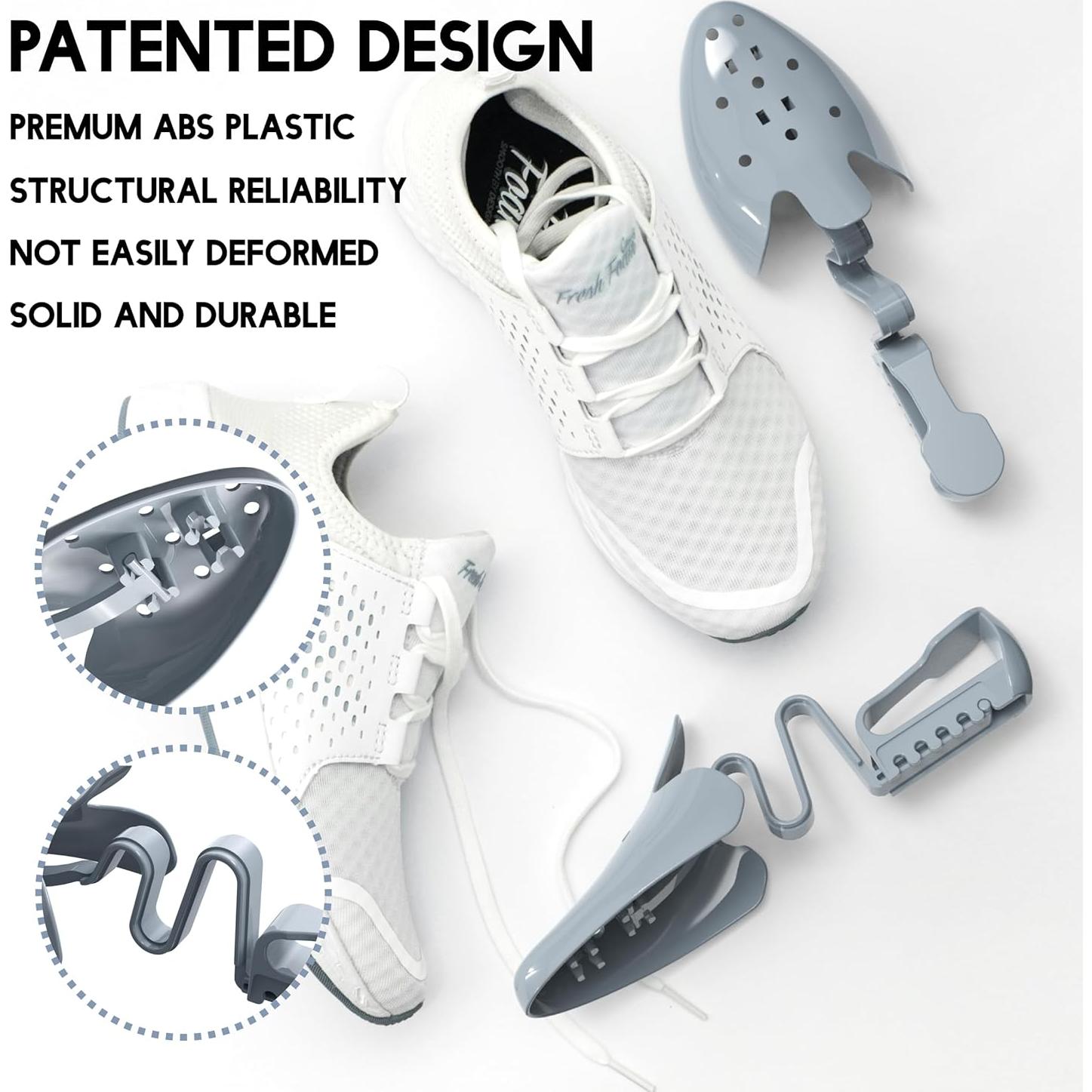 Árboles de Zapatos Ajustables JJDPARTS - 1 Par Gris S