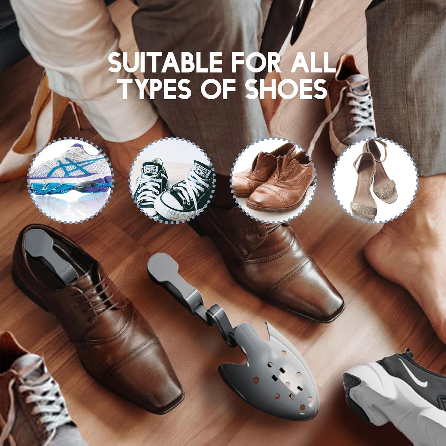 Árboles de Zapatos Ajustables JJDPARTS - 1 Par Gris S