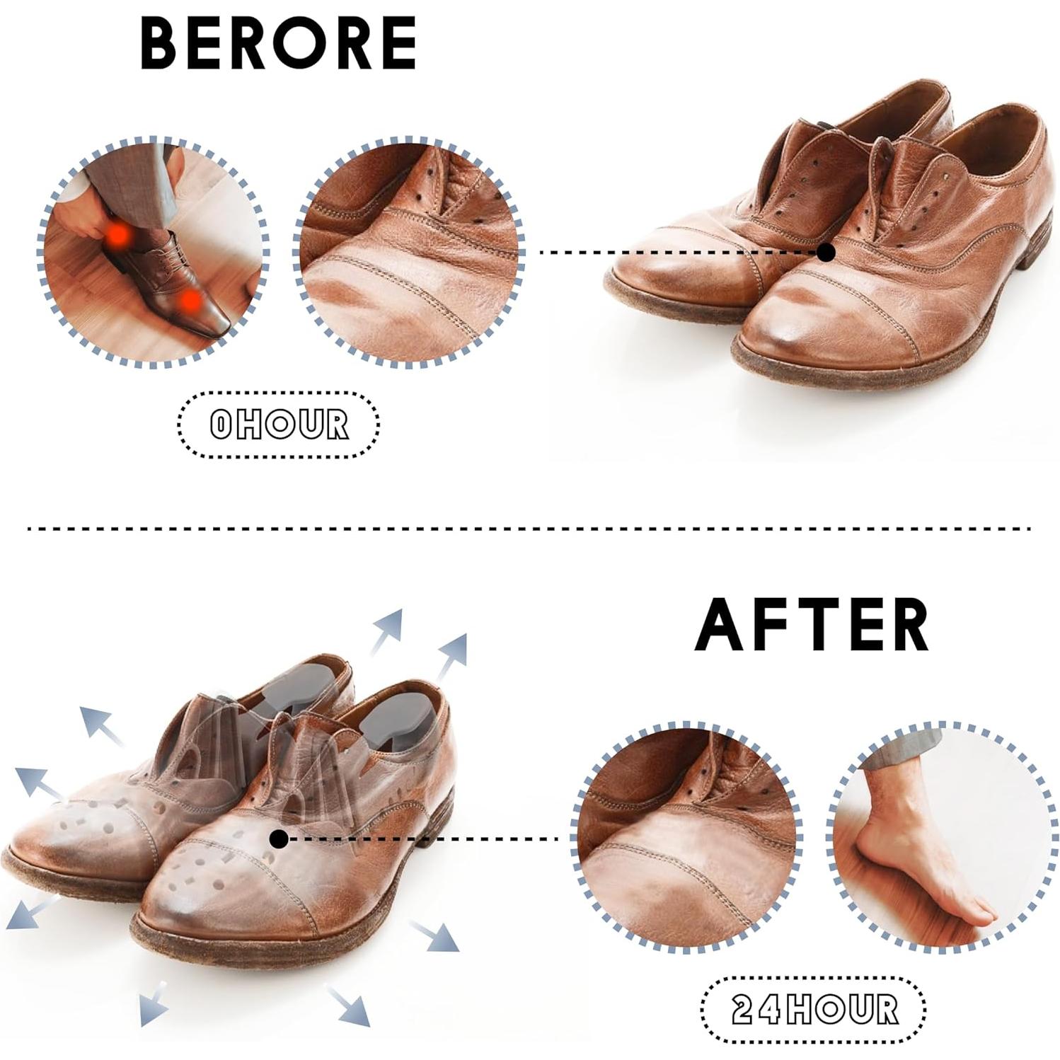 Árboles de Zapatos Ajustables JJDPARTS - 1 Par Gris S