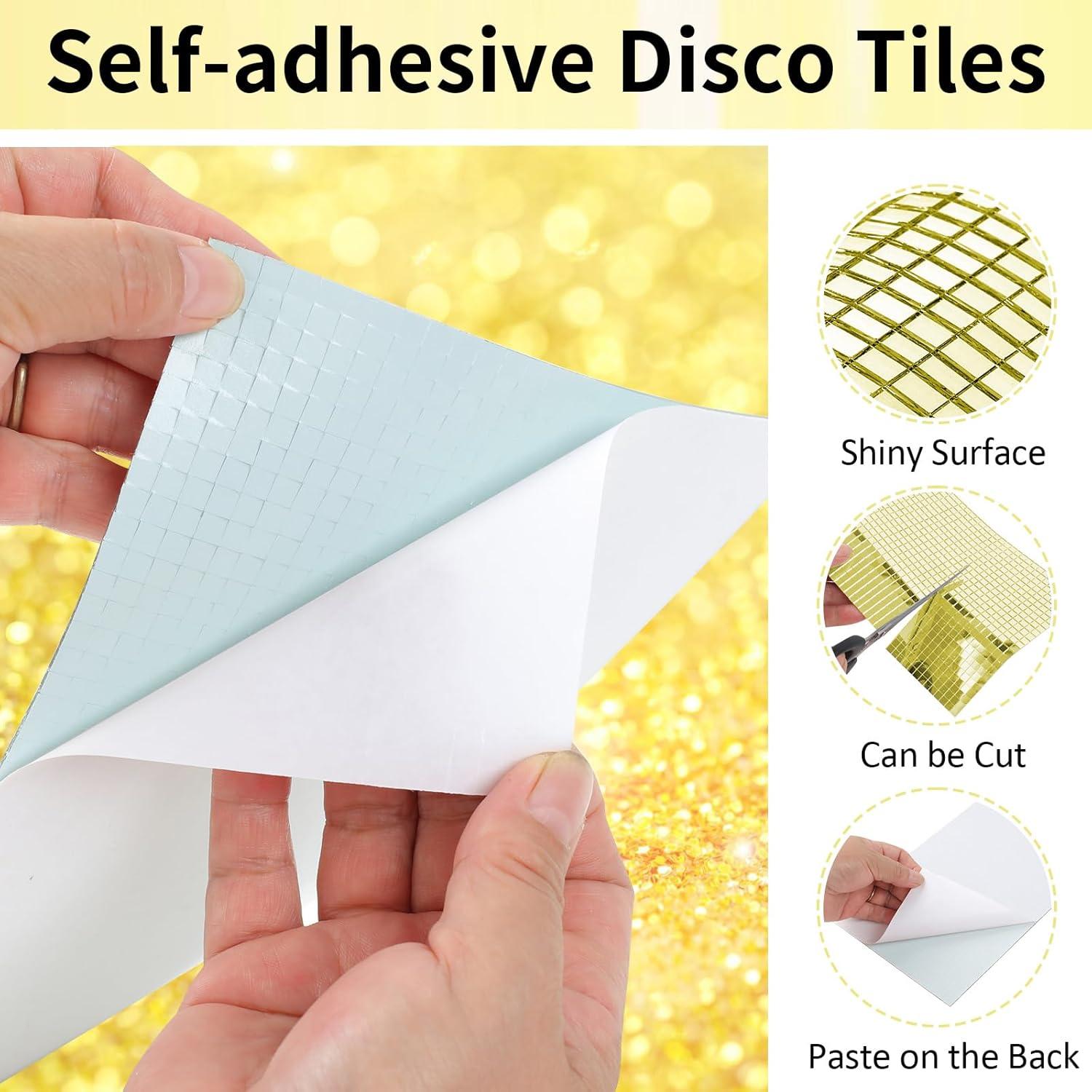 Hoja de Azulejos de Espejo Autoadhesivos Reastar 5mm Oro