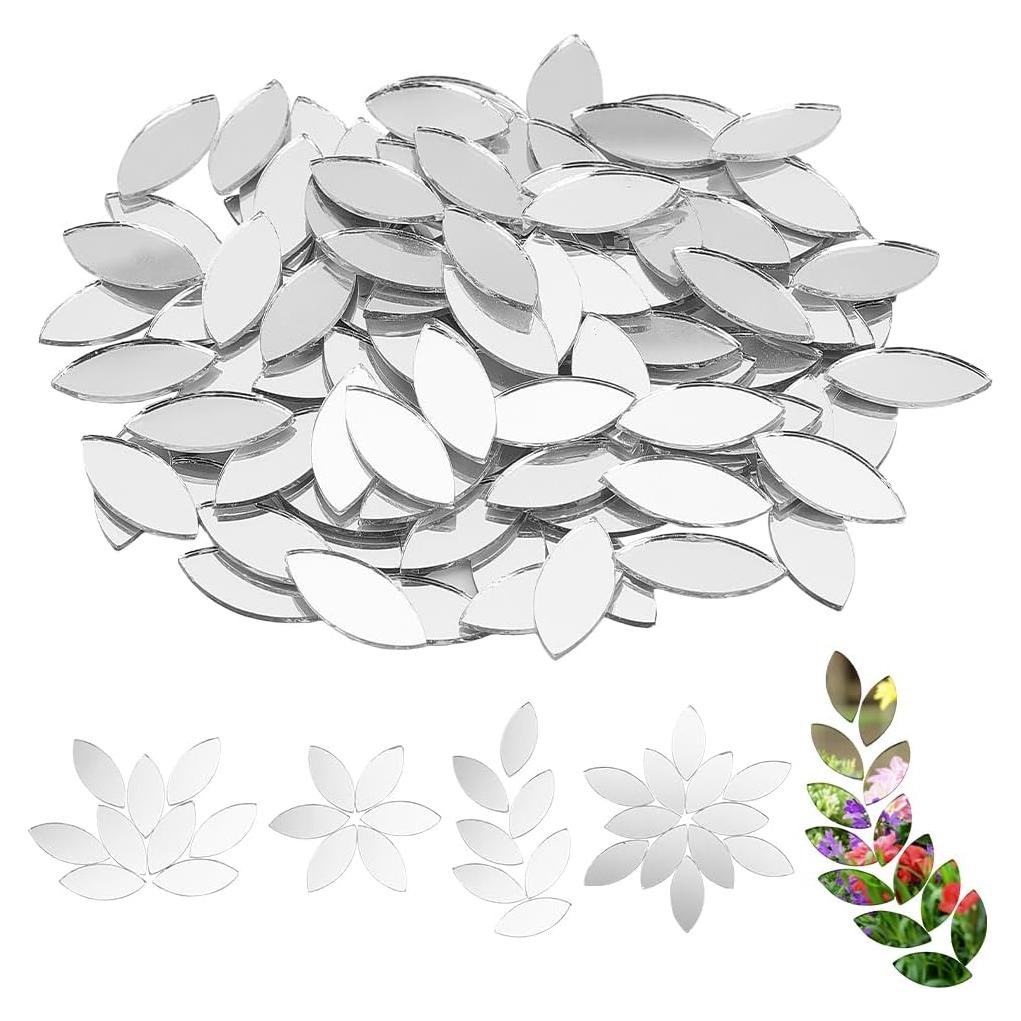 OLYCRAFT 150 Azulejos de Mosaico en Forma de Hoja 11x25mm