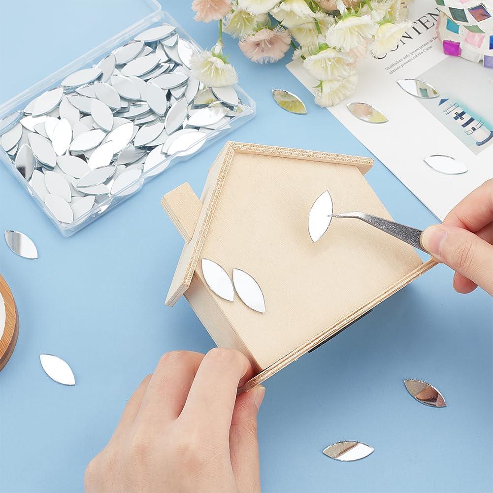 OLYCRAFT 150 Azulejos de Mosaico en Forma de Hoja 11x25mm