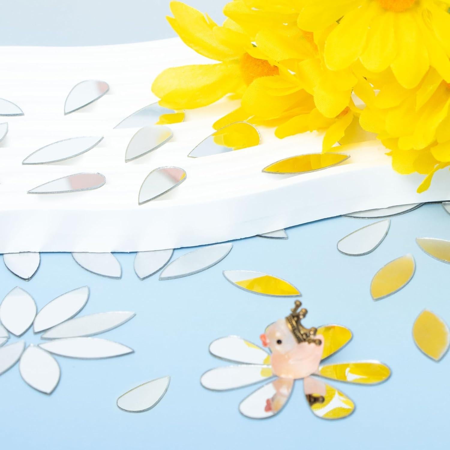 Azulejos de Espejo DARENYI 300 Pcs Autoadhesivos 2.9x1.1cm