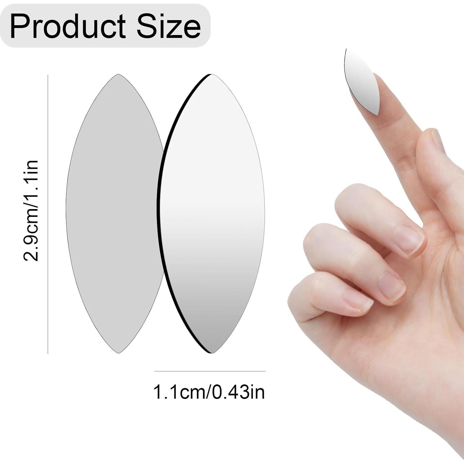 Azulejos de Espejo DARENYI 300 Pcs Autoadhesivos 2.9x1.1cm