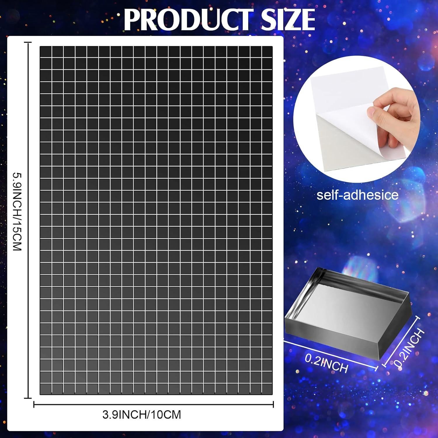 Azulejos de Espejo Autoadhesivos Romooa 7200 Piezas 0.5 cm