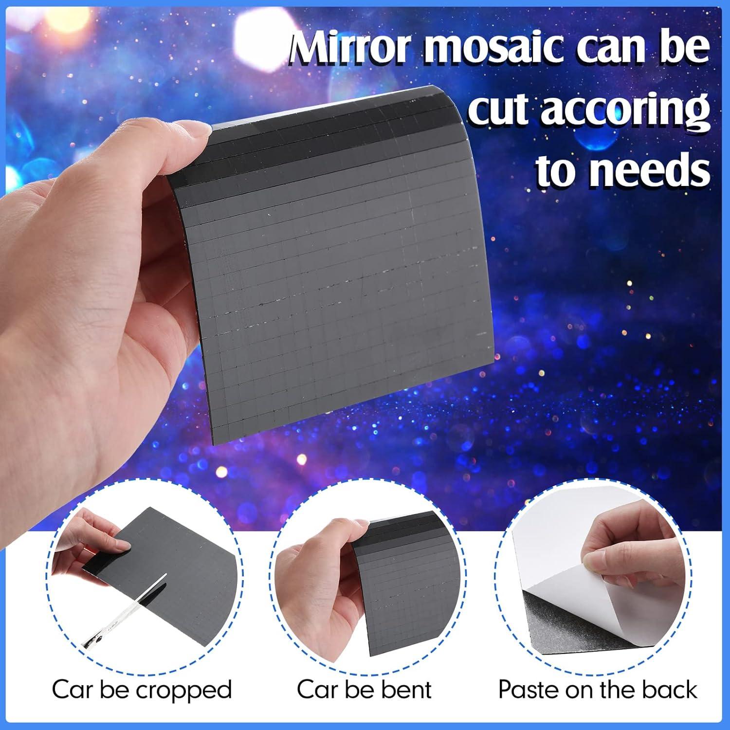 Azulejos de Espejo Autoadhesivos Romooa 7200 Piezas 0.5 cm