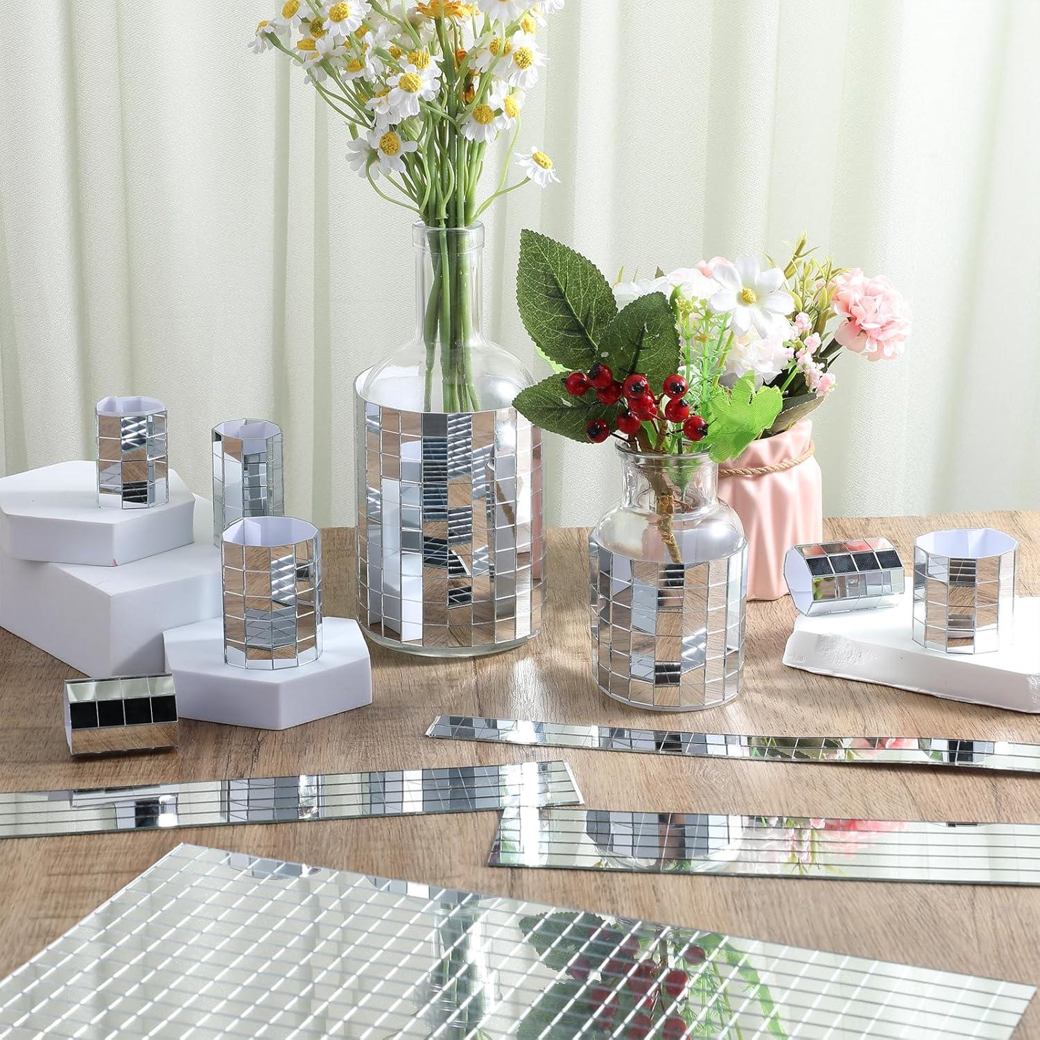 4500 Azulejos Espejo Autoadhesivos Telooco 10mm para Manualidades