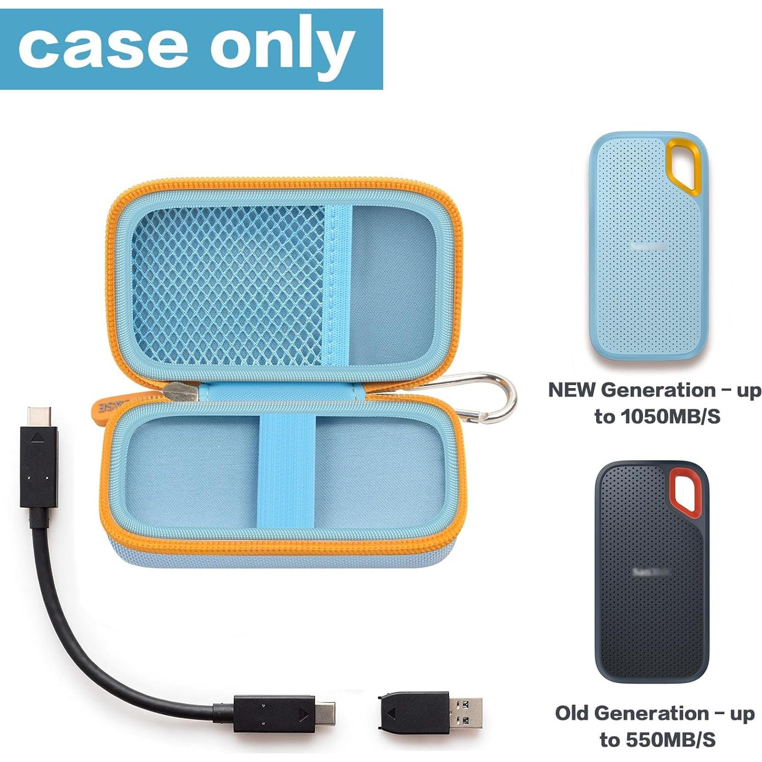 Funda Dura Azul para SanDisk Extreme Portable SSD 500GB-4TB