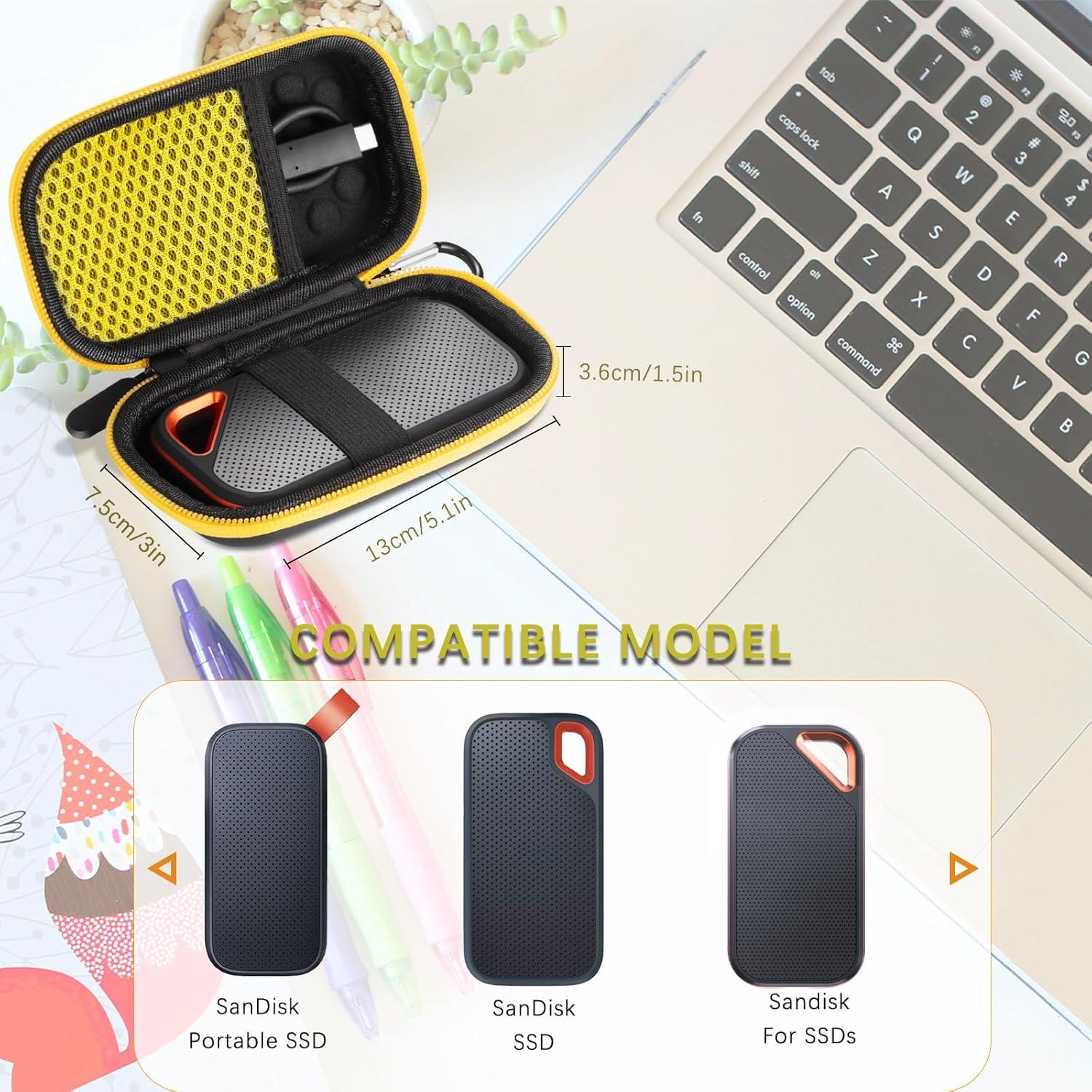 Funda Dura TYSORETY para SanDisk Extreme Pro 500GB 1TB 2TB