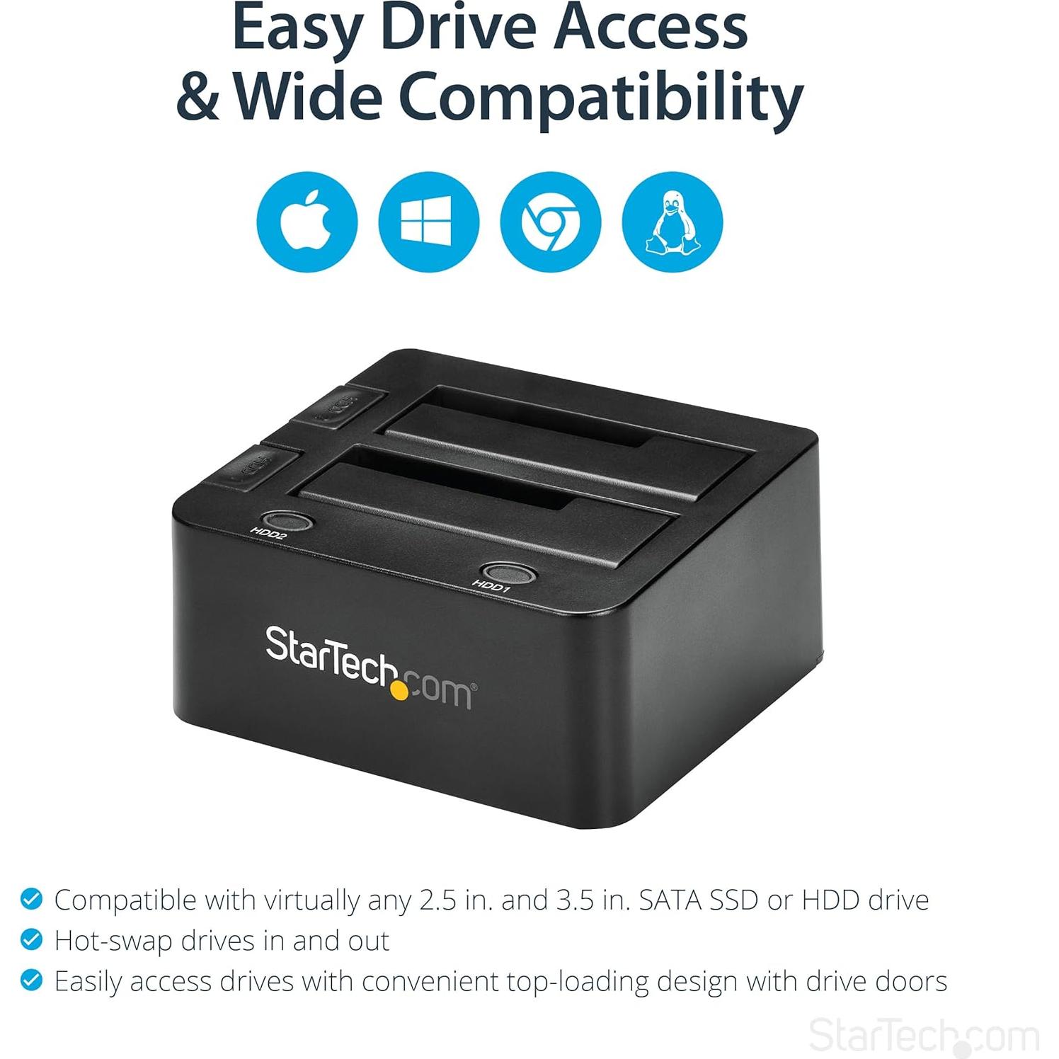 Dock de Disco Duro USB 3.0 StarTech SDOCK2U33 Doble Bahía 2.5/3.5"