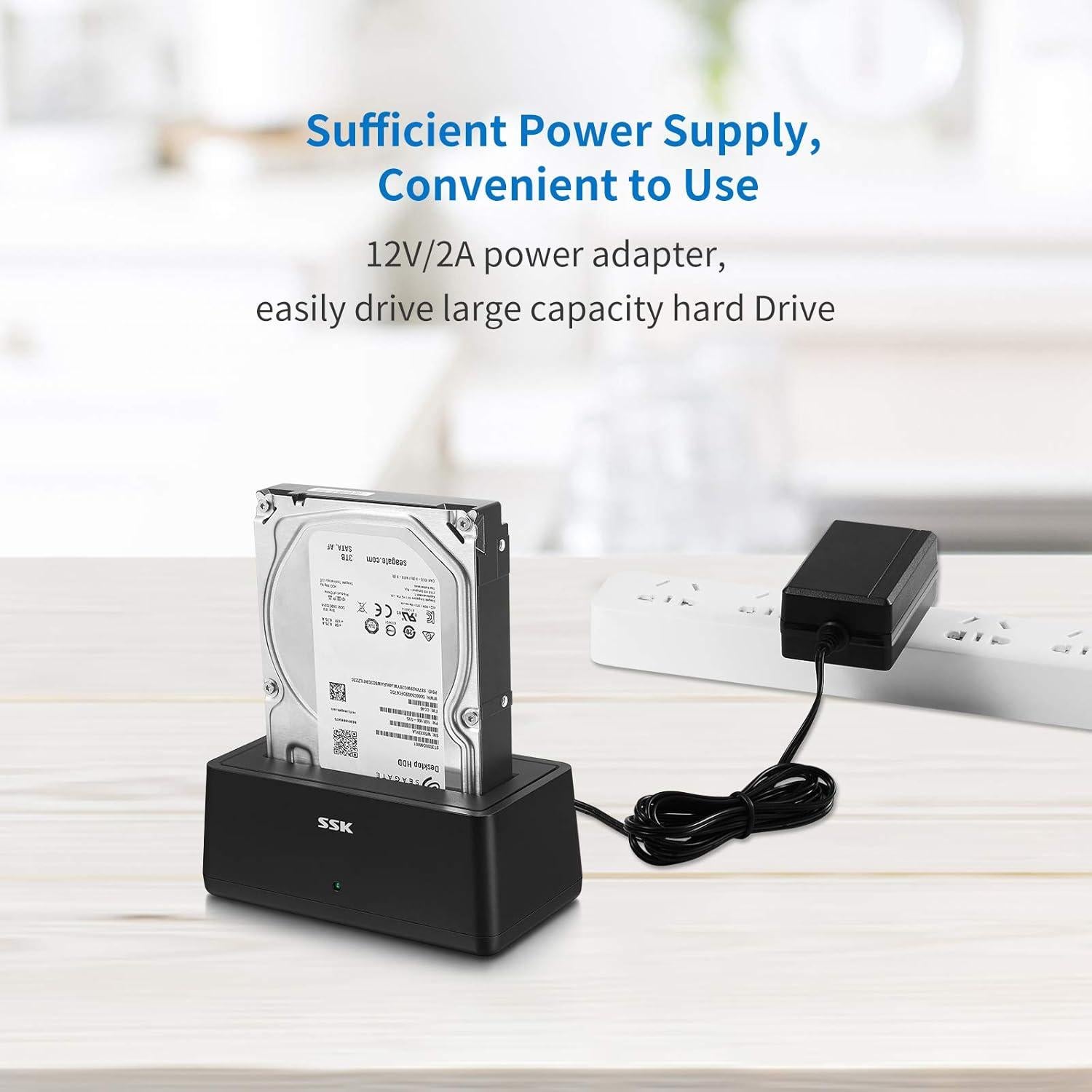 Adaptador de Estación de Acoplamiento SSK USB 3.0 a SATA 20TB