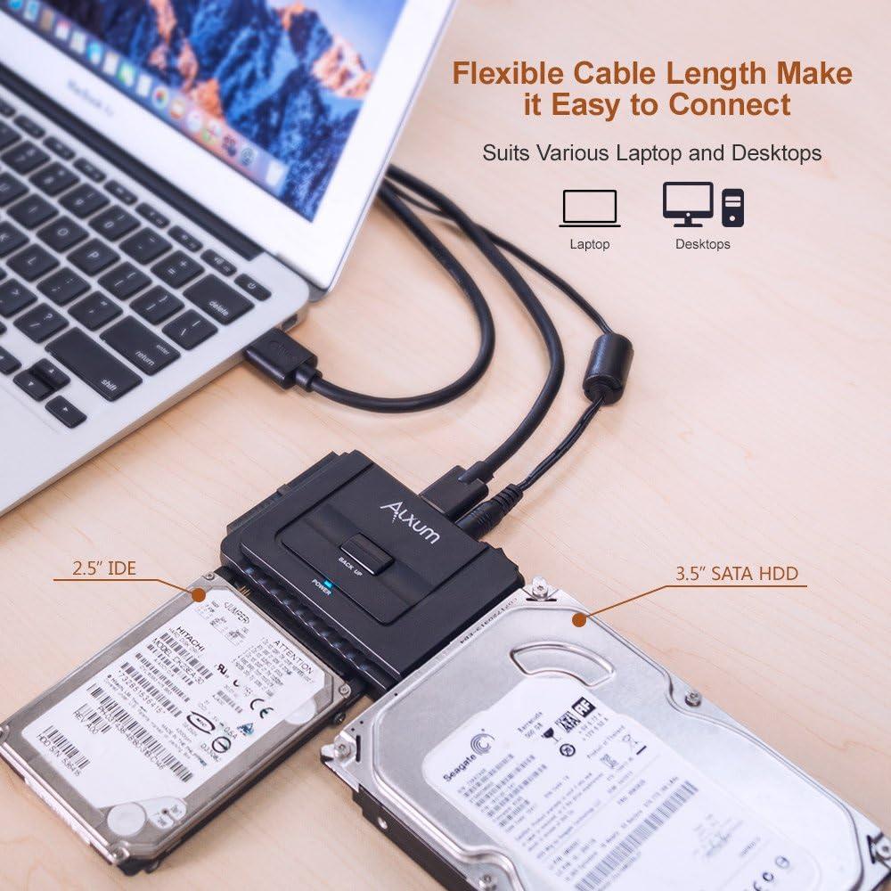 Adaptador Alxum SATA IDE a USB 3.0 para Disco Duro 2.5/3.5"