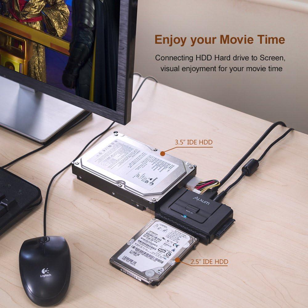 Adaptador Alxum SATA IDE a USB 3.0 para Disco Duro 2.5/3.5"