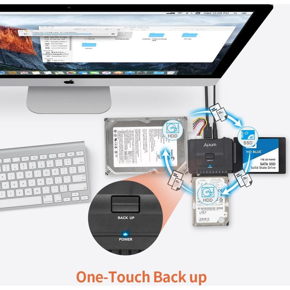 Adaptador Alxum SATA IDE a USB 3.0 para Disco Duro 2.5/3.5"