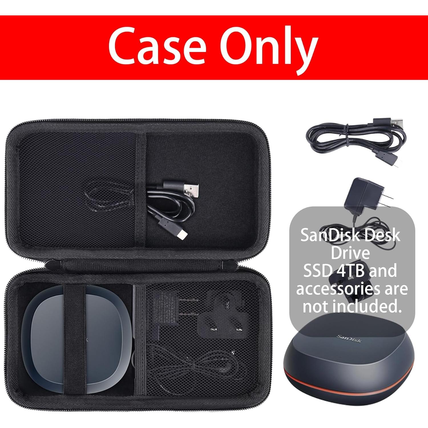 Funda Khanka para Disco Duro SSD SanDisk 4TB/8TB - Compacta y Resistente