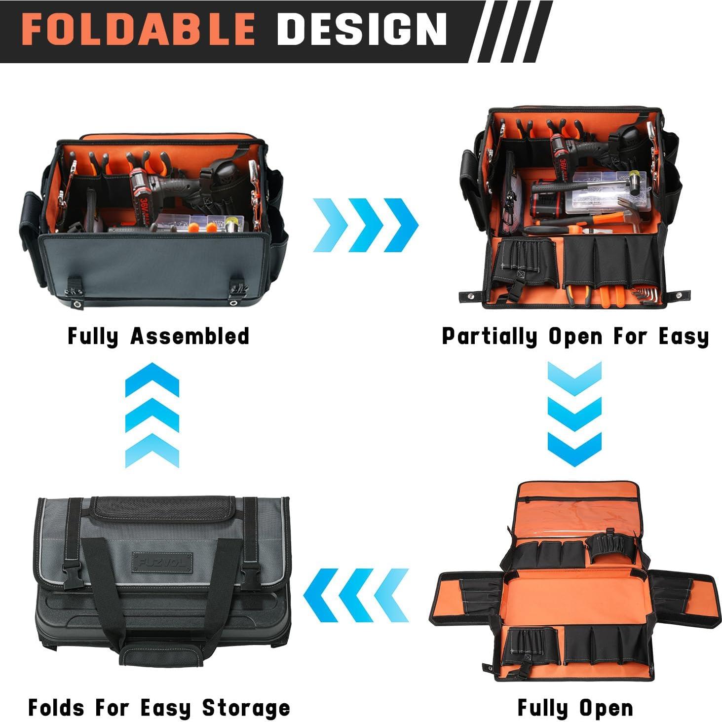 Bolsa de Herramientas FUZVOL Impermeable 2.19 kg 39.88x21.08x23.88 cm