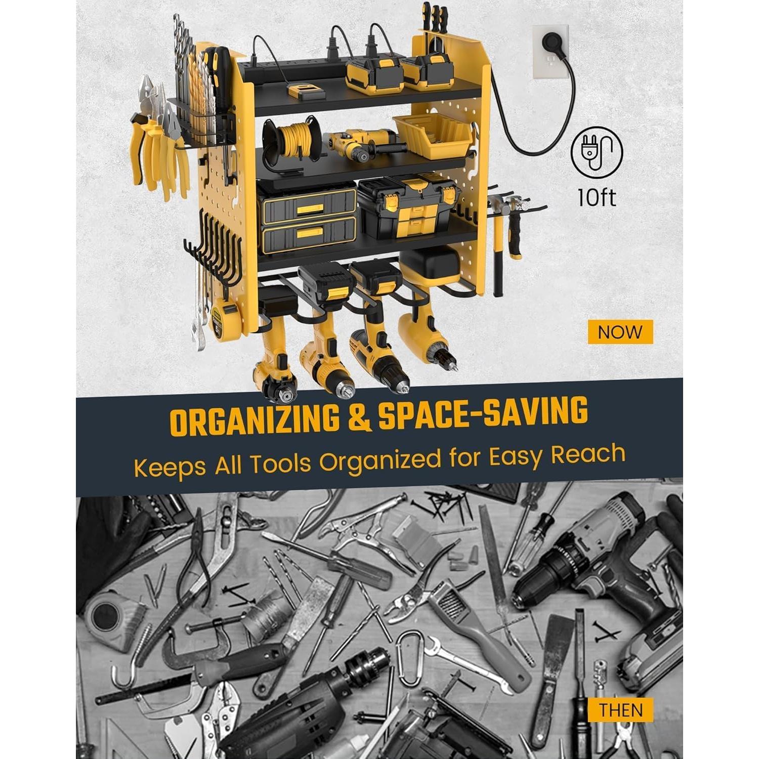 Organizador de Herramientas de Pared ONLYWIN 4 Niveles con USB