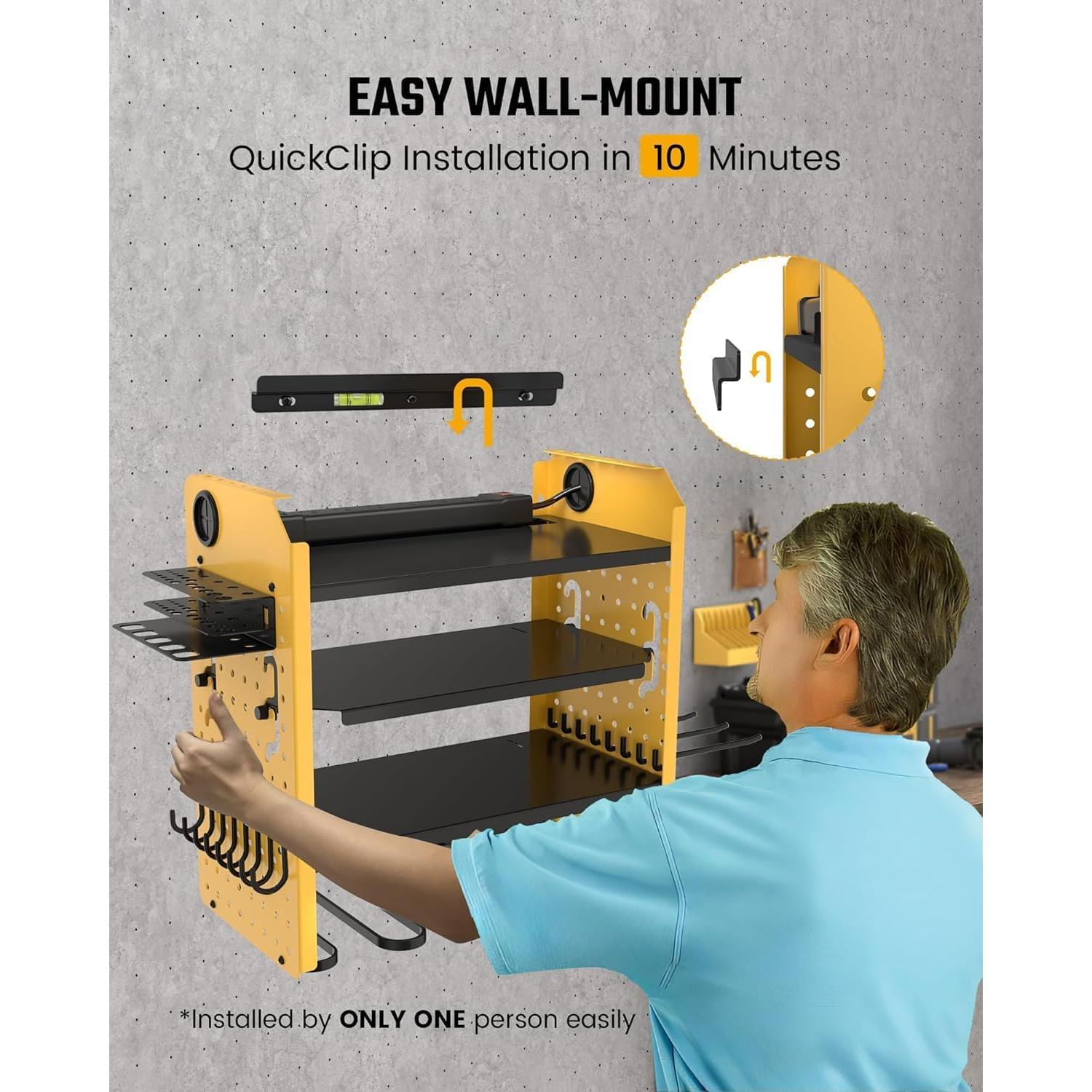 Organizador de Herramientas de Pared ONLYWIN 4 Niveles con USB