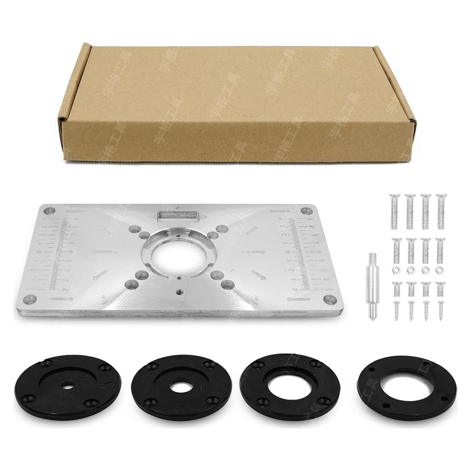 Mesa de Inserción Fafeicy para Router de Aluminio 23.5x23.5cm