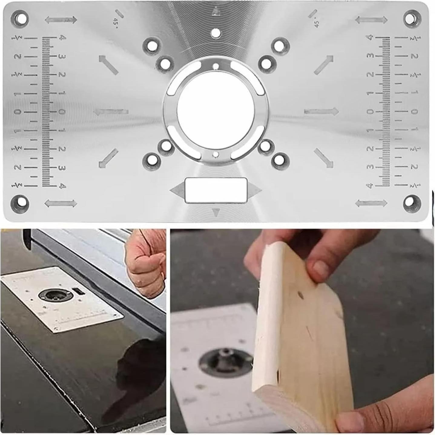 Mesa de Inserción Fafeicy para Router de Aluminio 23.5x23.5cm