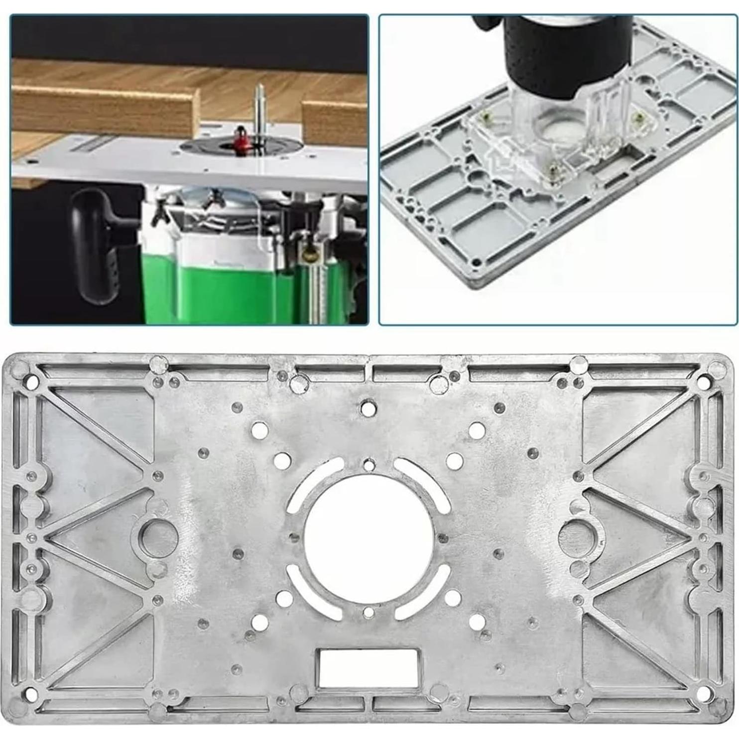 Mesa de Inserción Fafeicy para Router de Aluminio 23.5x23.5cm