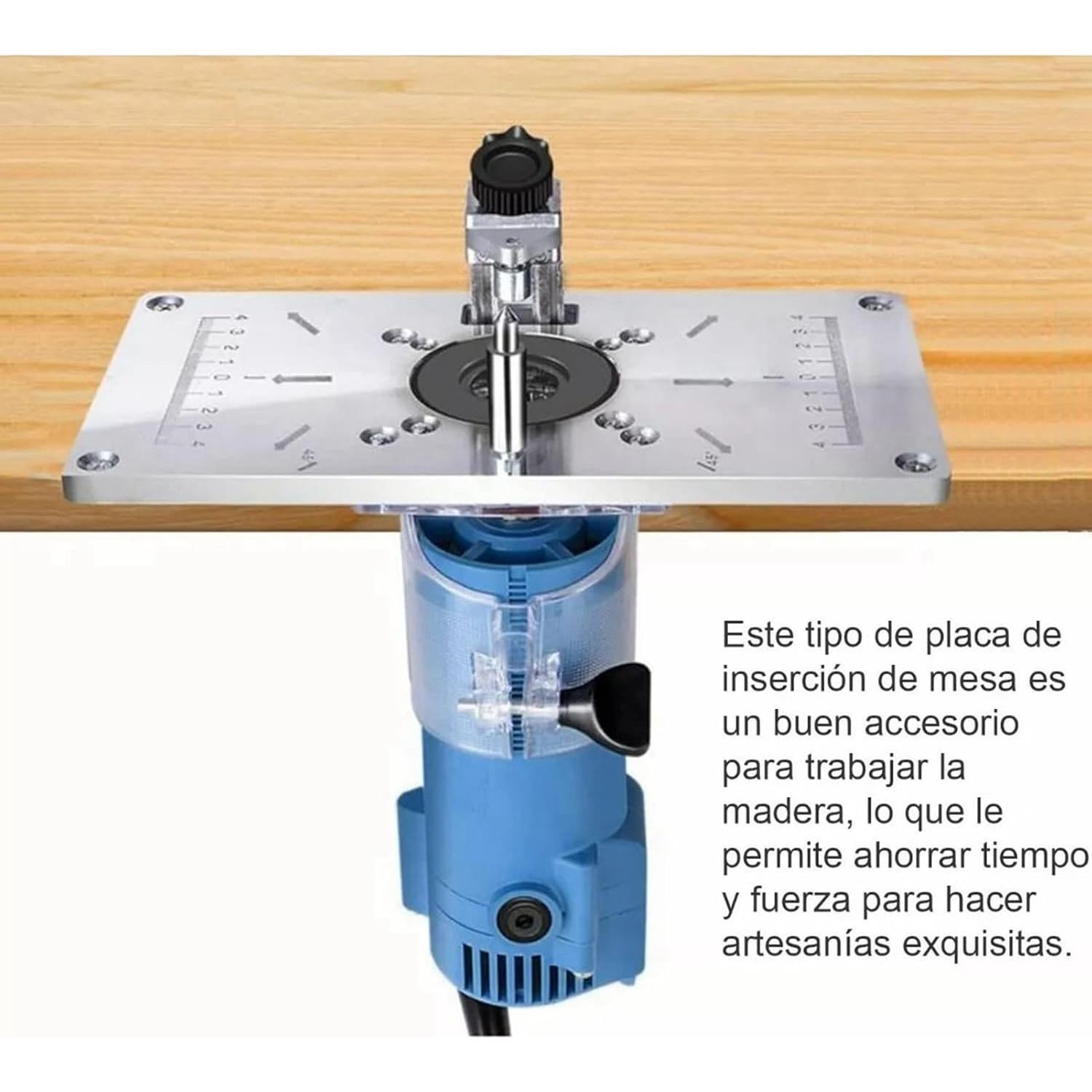 Mesa de Inserción Fafeicy para Router de Aluminio 23.5x23.5cm