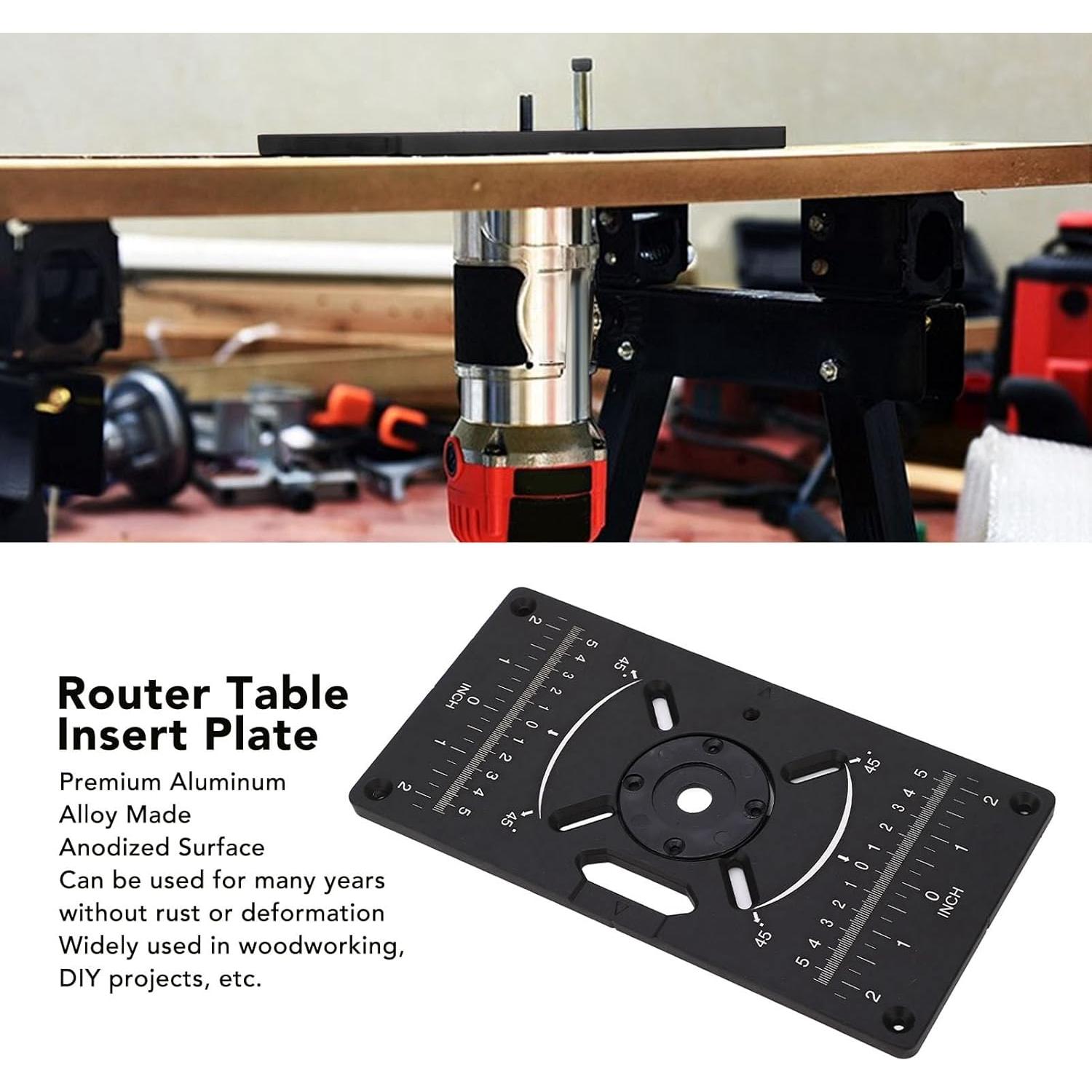 Placa de Inserción para Mesa de Router ZDETGU Aluminio 62x70mm