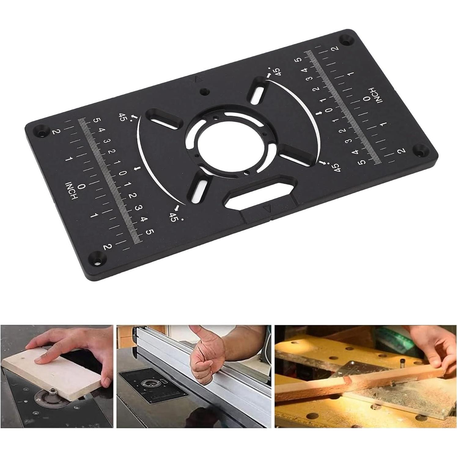 Placa de Inserción para Mesa de Router ZDETGU Aluminio 62x70mm