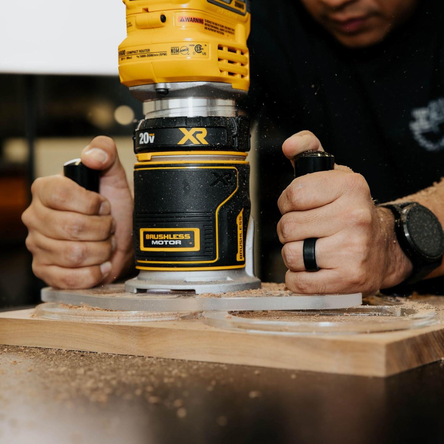 Placa Base de Router Acrílica 15.24x25.4cm Wood Grain Junkie