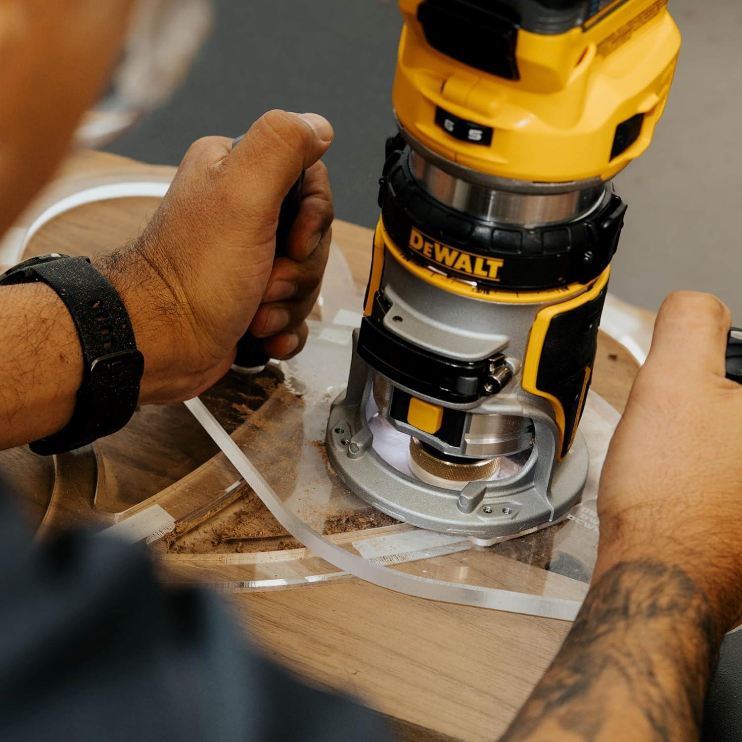 Placa Base de Router Acrílica 15.24x25.4cm Wood Grain Junkie