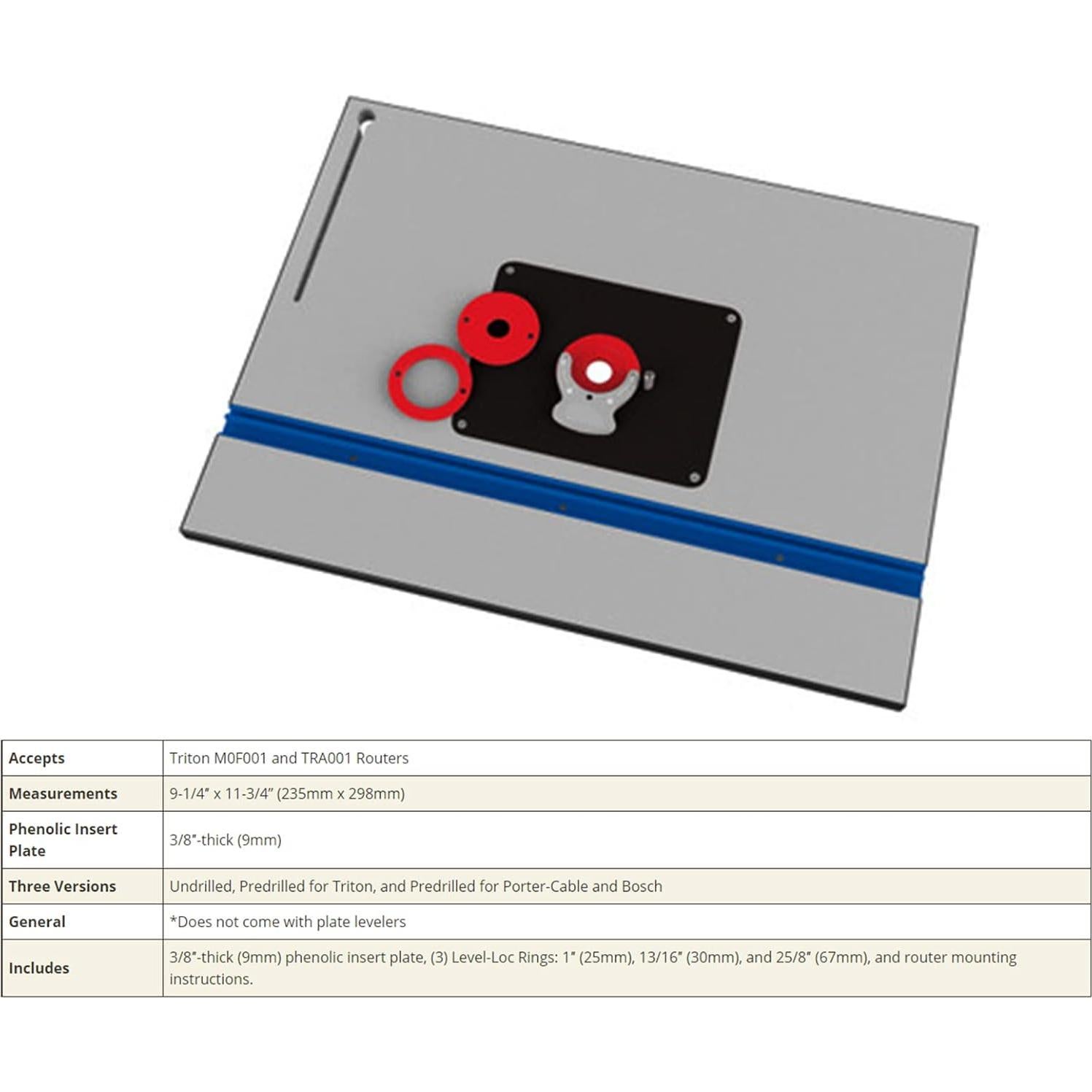 Kit de Placa de Inserción para Mesa de Router MFZDQL PRS4034