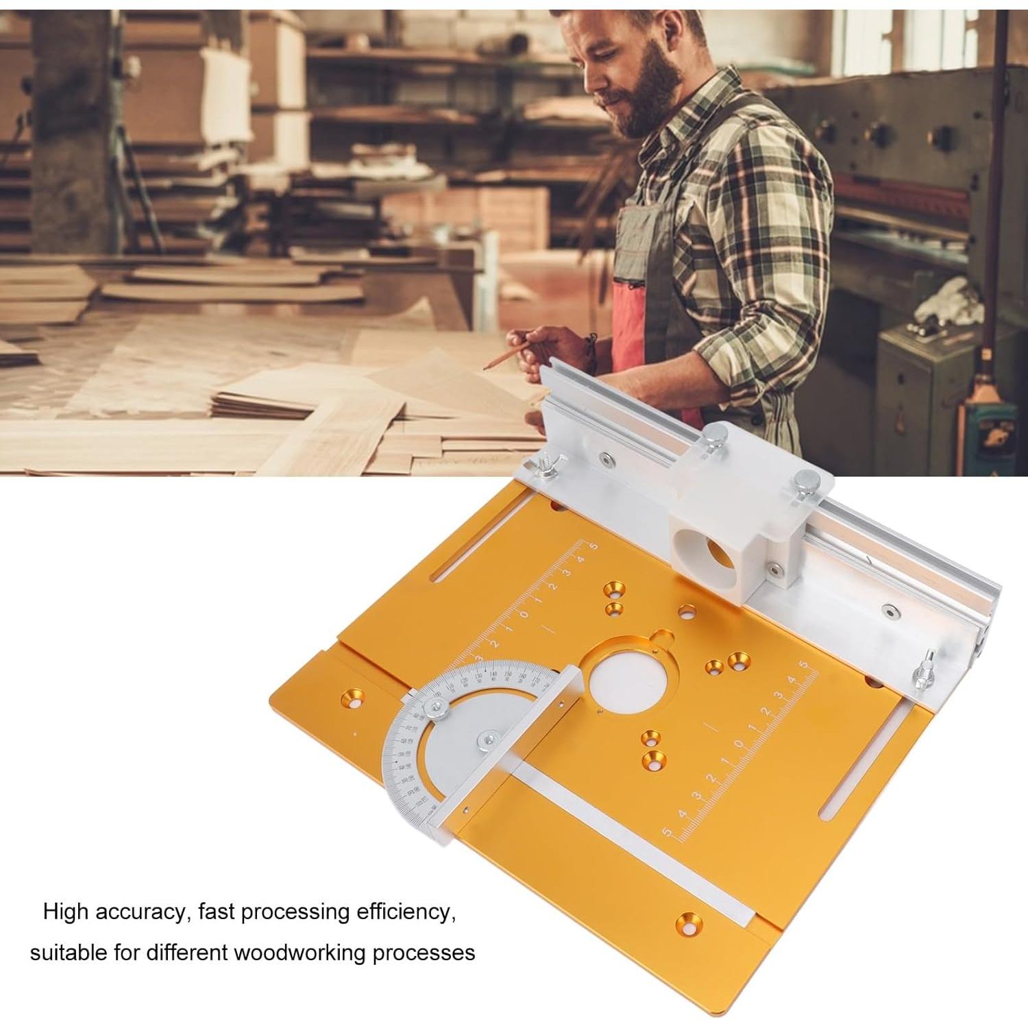 Placa de Inserción para Mesa de Router Yctze Aluminio 27.94x21.92cm