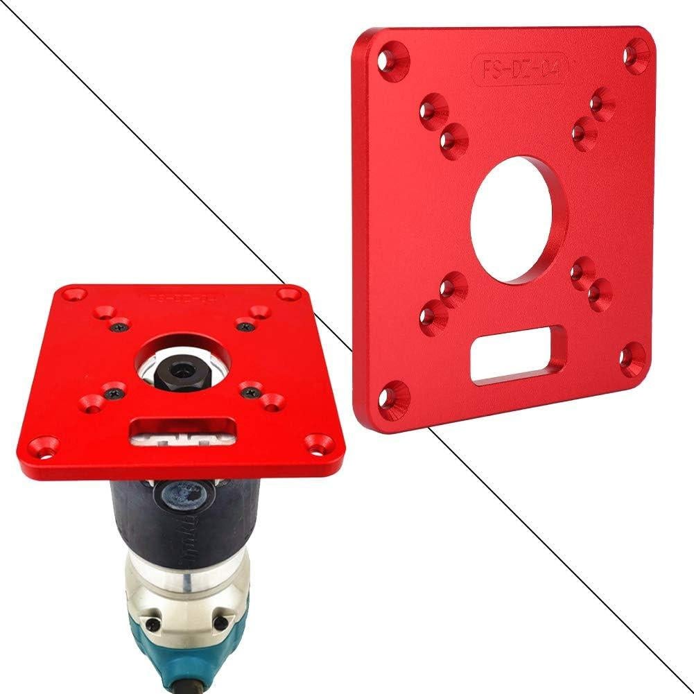 Placa de Inserción para Mesa de Router Eujgoov Aluminio 120x120mm