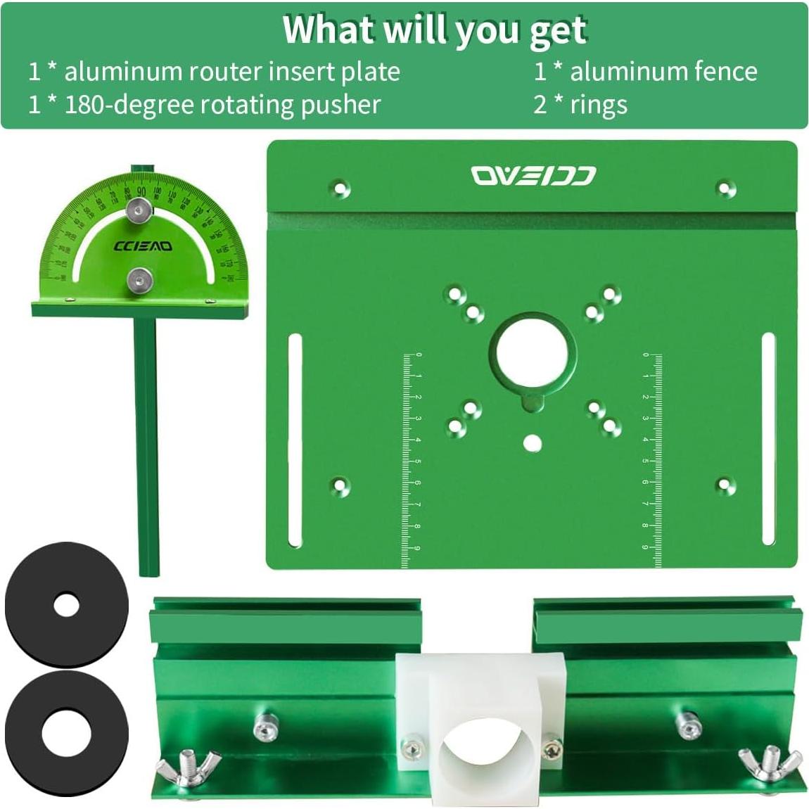 Placa de Inserción de Mesa Router Aluminio CCIEAO 240x200mm