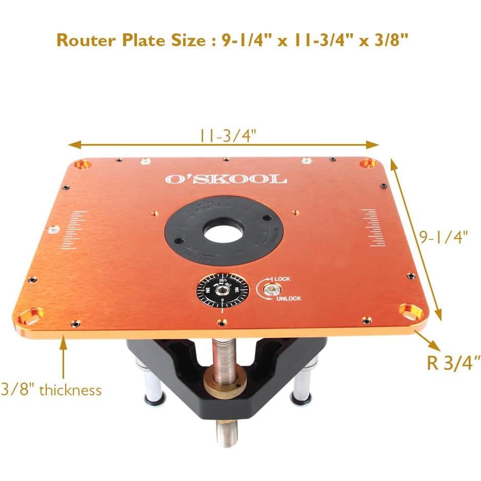 Elevador de Router O'SKOOL RTS013 con Placa 35.56x31.24cm