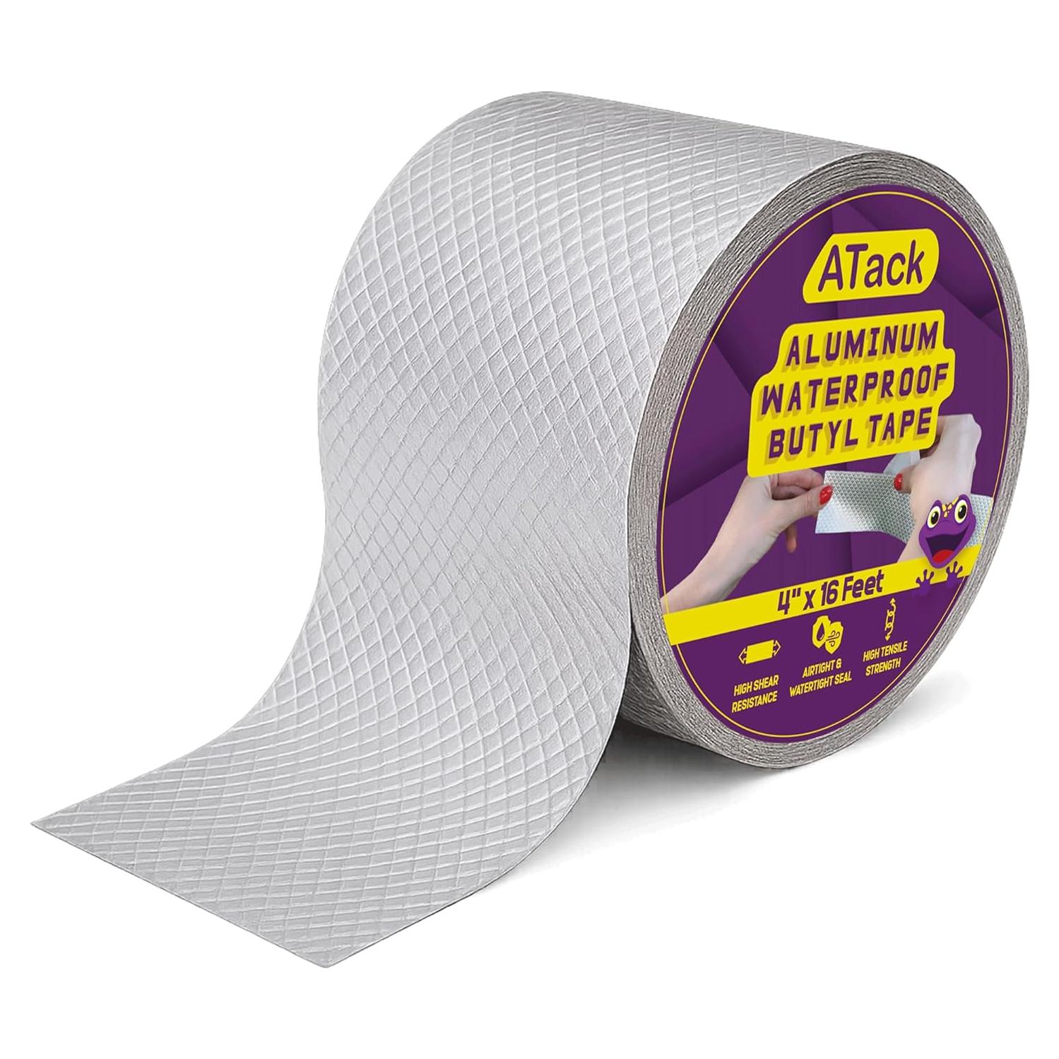 Cinta de Butilo de Aluminio ATack 10 cm x 4.88 m Impermeable