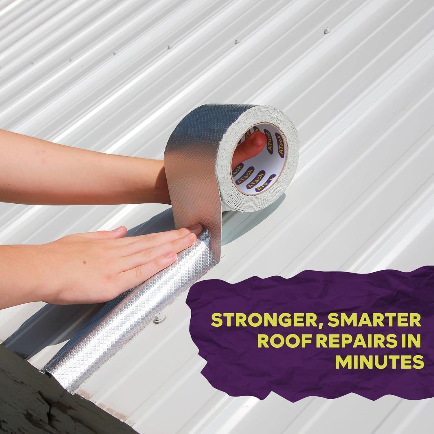 Cinta de Butilo de Aluminio ATack 10 cm x 4.88 m Impermeable