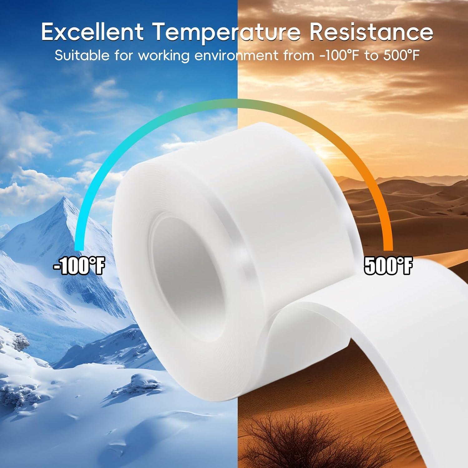 Cinta de Silicona Auto-fusionante BAIHEJIAODAI 2 Rollos 2.54cm x 3m