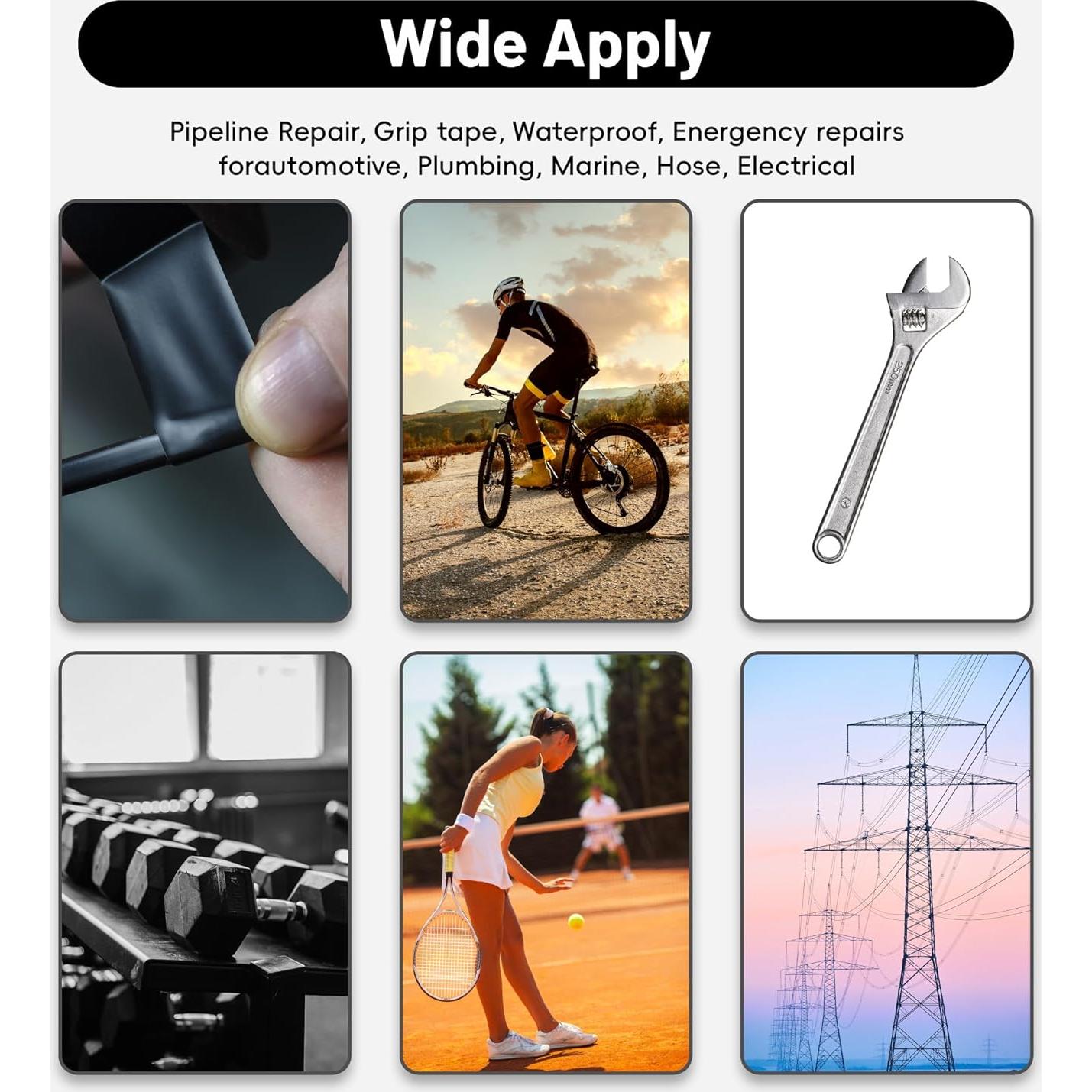 Cinta de Silicona Auto-fusionante BAIHEJIAODAI 2 Rollos 2.54cm x 3m